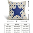 thumbnail image 5 of 4th of July Patriotic Pillow Covers 18x18 Inch Set of 2 Navy Blue Red Stars America Independence Day Decorative Throw Pillows Fourth of July Holiday Outdoor Pillow Cases Couch Bed Sofa Decor, 5 of 6