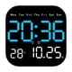 thumbnail image 1 of Pantalla digital de reloj de pared LED | Reloj despertador electrónico silencioso con control de temperatura y humedad, decoración moderna para el hogar, soporte ajustable o colgante, números, 1 of 4