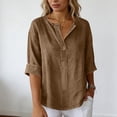 thumbnail image 4 of LWITHSZG Half Sleeve Tops for Women Plus Size Loose Fit Short Sleeve Plain T Shirts Business Casual ​Work Blouses Summer Vacation Outfits S-5XL, 4 of 7