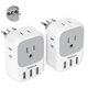 thumbnail image 1 of Adaptador de corriente TESSAN Italy Travel con 4 tomas y 3 puertos USB, 1 of 6