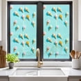 thumbnail image 3 of Blue Ice Cream Window Privacy Film, Summer Colorful Ice Cream Static Cling UV Sun Blocking Tint Film Heat Control Windows Films for Bedroom Bathroom, Window Stickers 17.7"x39.3", 3 of 8