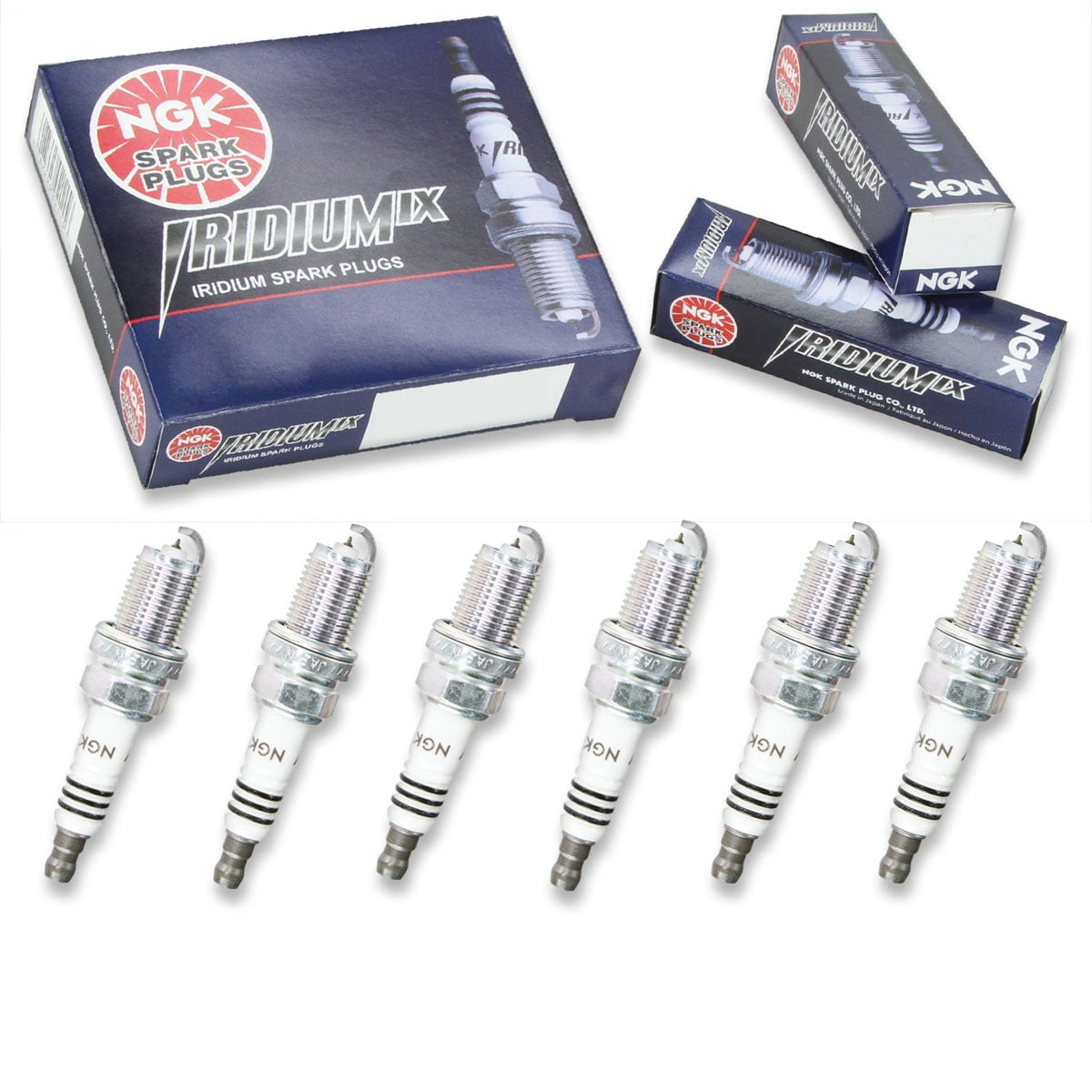 6 pc NGK 3764 Iridium IX Spark Plugs for 1765282 1UNA-18-110 22401AA500 3162 3163 3262 3344 3344-2 3449 4201 4417 4702 5304 5604 9607 9610 98079-5614E-HE 99000-79K60-KR6 999-06910-X9-007 AGPR22P