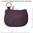 thumbnail image 2 of Cowhide Leather Coin Purse Pouch w Zipper and Key Fob, 2 of 6