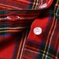 thumbnail image 6 of GYRATEDREAM Toddler Baby Boys Girls Plaid Flannel Shirt Jacket Kids Long Sleeve Lapel Button Down Shirts Fur-Lined Coat Children Fall Winter Tops Outwear Clothes Red for 6 Months-14 Years, 6 of 8