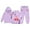 Purple, variant on Girls Sweatsuit Set Size 10-12 Casual Print Hoodie and Pants Outfit 2 Piece Toddler Kids Fashion Athletic Wear Comfy Daily Play Youth Two Piece Tracksuit for Loungewear