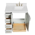 thumbnail image 6 of ARIEL Taylor 36 Inch Right Offset Rectangle Sink Bathroom Vanity With Carrara White Quartz Countertop 1.5 Edge In Grey, 6 of 7