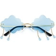 thumbnail image 2 of FEISEDY Retro Dripping Cloud Shaped Tassel Sunglasses Rimless Women Funny Party Disco Eyewear B2834, 2 of 16
