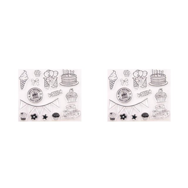 Seitruly Kit de impresión, accesorios de oficina, herramientas para hacer tarjetas, sello de plástico, artesanía para álbum de recortes, Como se muestra 2Conjunto