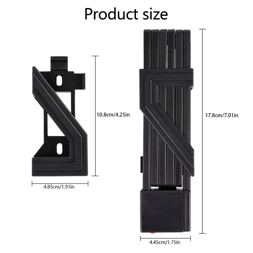 Yammee Antithefts Foldable Bike Lock Reinforced Zincs Alloy Weather Resistant For City