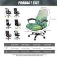 thumbnail image 5 of Xoenoiee Tropical Monstera Leaves Print Computer Office Chair Cover with Arm Covers, Stretch Rotating Chair Slipcovers Removable Chair Seat Cover Furniture Protector Covers, Set of 3, Large, 5 of 6