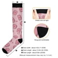 thumbnail image 3 of FORMRS Womens Knee High Socks Casual Long Thick Travel Daily Wear, 1 Pair, Phones and Hearts, 3 of 6
