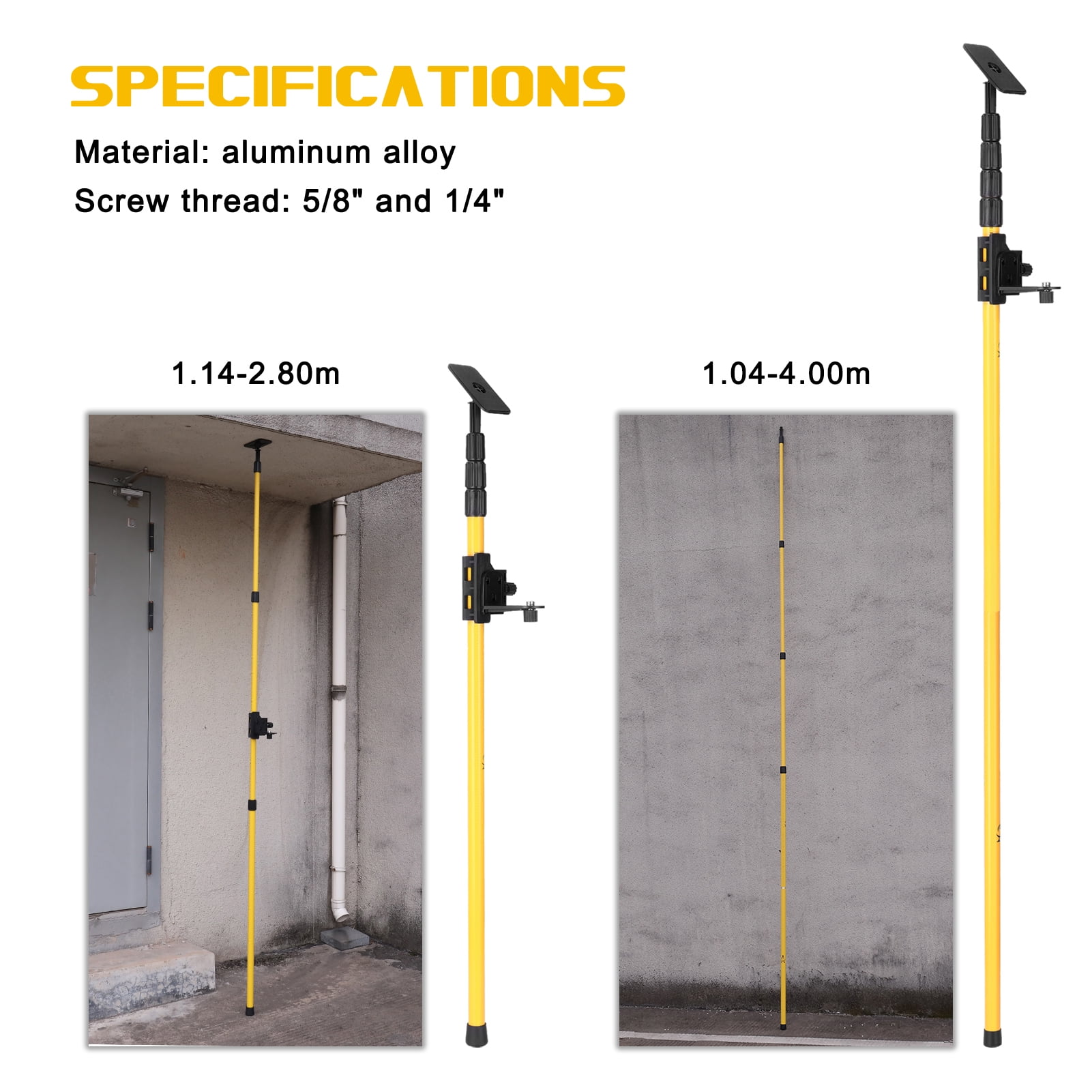 Telescopic Pole,1/4''and 5/8'' Alloy Adjustable Lift Rod Line Stand Support 1/4''and Adjustable Lift Stand Line L Er Xibany 5/8'' L 1.04-4.00m L Er Alloy Dsfen Buzhi Stand Port 1/4''and