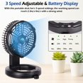thumbnail image 3 of HOMEYA 10400mAh Camping Fan with LED Light, Rechargeable Battery Operated Tent Fan with Camping Lantern for Office Bedroom Outdoor Fishing, 3 of 9