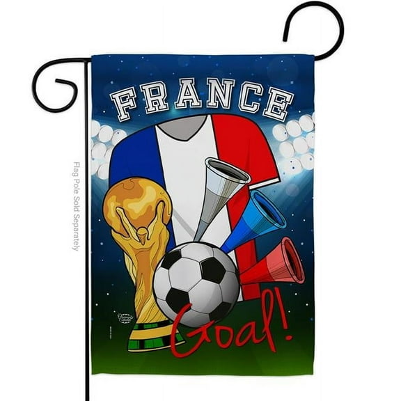Ornament Collection G192096-BO World Cup France Soccer Sports 13 x 18.5 in. Double-Sided Decorative Vertical Garden Flags for House Decoration Banner Yard Gift