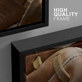 thumbnail image 4 of wall26 Framed Canvas Print Wall Art Set Baseball, Mitt, Football &amp; Basketball Sports Athletes Photography Realism Contemporary Scenic Colorful for Living Room, Bedroom, Office - 16"x24", 4 of 5
