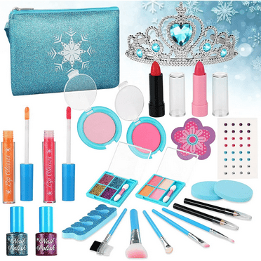 Makeup Kit for Girl,Kids Makeup Toys for Girls,Real Washable Makeup,Toys for Girls,Toddler-Toys for 3 4 5 6 7 8 9 10 11 12 Year Old Girls,Christmas Gifts for Girls,Makeup for Kids-Toys(Blue,24PCS)