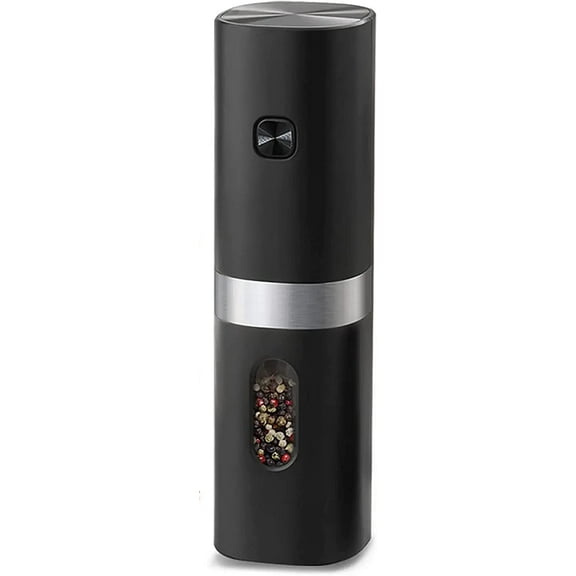 SZMLOGB Electric Salt and Pepper Grinder,Pepper Grinder Adjustable Coarseness -Black