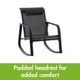 thumbnail image 5 of Mainstays Dashwood 3-Piece Steel Outdoor Rocker Chat Set, Black, 5 of 10