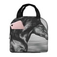 thumbnail image 1 of Fotbe Running Horse Bolsa Térmica con Estampado y Forro de Aluminio Grueso Bolsa de Almuerzo con Bolsillo Frontal para Hombres y Mujeres, Ideal para Trabajo, Escuela, 1 of 8