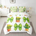 thumbnail image 2 of Erosebridal Green Bowknot Bedding, Kawaii Cactus Bed in a Bag, Cute Plant Reversible Bed Set, Super Cozy Room Decoration, 7 Pieces, 2 of 6