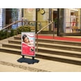 thumbnail image 2 of M&T Displays WindPro Lite Weather and Wind Resistant Outdoor Pavement Curb Sidewalk Sign Holder for 28x44 Inch Posters Silver Aluminum Easy Front Loading Snap Frame Durable LDPE Gray Water Base, 2 of 8