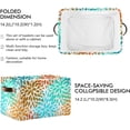 thumbnail image 3 of GZHJMY Collapsible Storage Basket Summer Flower Pattern Rectangular Storage Bins Baskets Toys Storage Bins with Handles for Bedroom Home Office 2PCS, 3 of 7