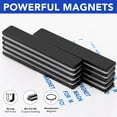 thumbnail image 4 of MIKEDE Neodymium Magnets, 5 Pack Black Super Strong Magnets Bar, Waterproof Heavy Duty Magnet with Adhesive Backing, Rare Earth Small Magnet Strips for Fridge, DIY, Craft, Science - 60x10x3 mm, 4 of 10