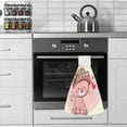 thumbnail image 5 of 2 Pcs Hanging Towels, Dish Towels Cute Pink Kitten Set On A Heart Absorbent Hand Towels with Hanging Loop Washcloth for Bathroom Kitchen, 5 of 6