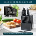 thumbnail image 3 of Juego de cuchillos Home Hero de acero inoxidable con alto contenido de carbono, 16 piezas, 3 of 9