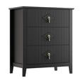 thumbnail image 2 of Kojooin Mid-Century Modern Nightstand, 27.5 Inch Wide Bedside Table with 3 Drawers, Metal Handles and Anti-Tip Kit, White, 2 of 9
