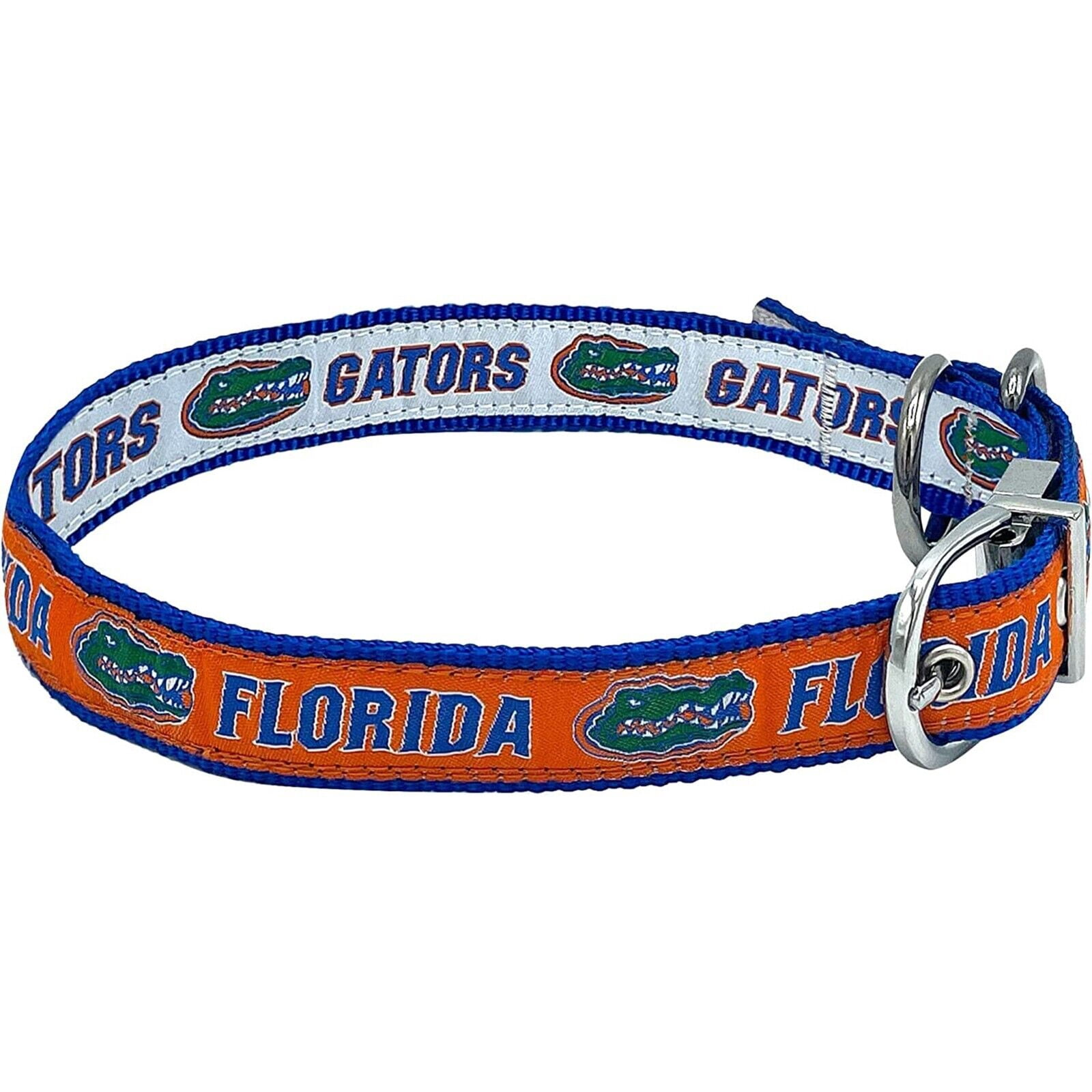 Pets First Florida Gators Reversible NCAA Dog Collar Premium Two-Sided Pet Collar with Logo