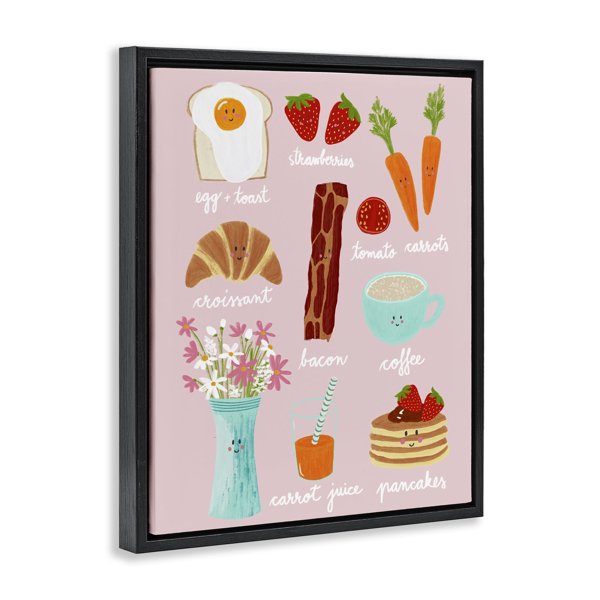 Stupell Industries Lush Summer Breakfast Black Framed Floater Canvas Wall Art, design by Metka Hiti