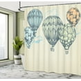thumbnail image 5 of Ambesonne Vintage Shower Curtain, Air Balloons in Sky, 69"Wx75"L, Green Blue, 5 of 5