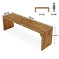 thumbnail image 3 of Demi Bonn 78" Wood Two Person Executive Computer Desk, Modern Duty Study Writing Gaming Table for Home Office, Brown, 3 of 4