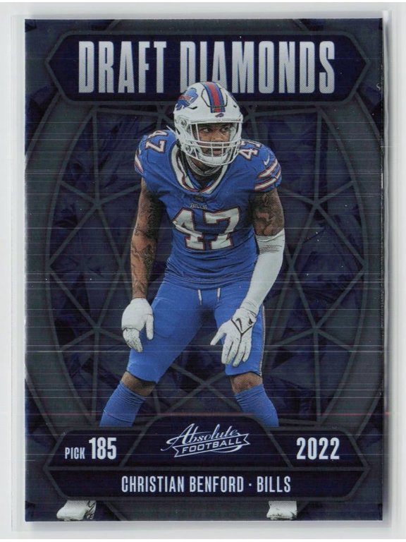 2025 Panini Absolute Football Draft Diamonds DD-CBD Christian Benford Buffalo Bills Football Card
