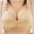 thumbnail image 2 of ATOYSOY Cotton Plus Size Everyday Bra Lace Splicing Breathable Push Up Underwear Wireless Workout Support Full Coverage Bra Girls Teens Smoothing Comfy Bra Beige, 2 of 6
