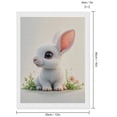 thumbnail image 2 of Diamond Art Kits for Adults - White Bunny With Flowers 5d Diamond Painting for Adults, Diamond Art for Adults Beginners, Frameless Diamond Painting Kits for Adults for Home Wall Decor, 2 of 7