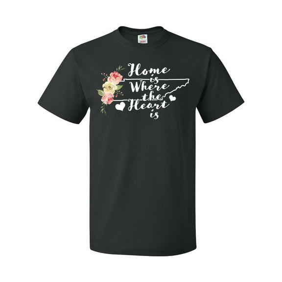Inktastic Tennessee Home is Where the Heart is with Watercolor Floral T-Shirt