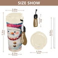 thumbnail image 2 of BZSMCE Coffe Bottles Stainless Steel Water Bottle With Fasshion Merry Christmas Snowman Printed, 2 of 8