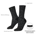 thumbnail image 4 of Rateoe Black Glitter for Women Casual Calf Socks - Cute Crew Socks - Thin Soft Above Ankle Socks Size 5-11, 4 of 6