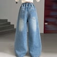 thumbnail image 5 of Girl Baggy Jeans High Waisted Wide Leg Jeans Back To School Clothes Girls Pants Size 6-16 Years, 5 of 8