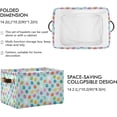 thumbnail image 3 of GZHJMY Easter Eggs Large Square Storage Basket Bin with Handles 1PCS, Foldable Multi Functional Closet Storage Box Shelf Basket for Storing Toys, Books and Clothes14 Collapsible Organizer, 3 of 7