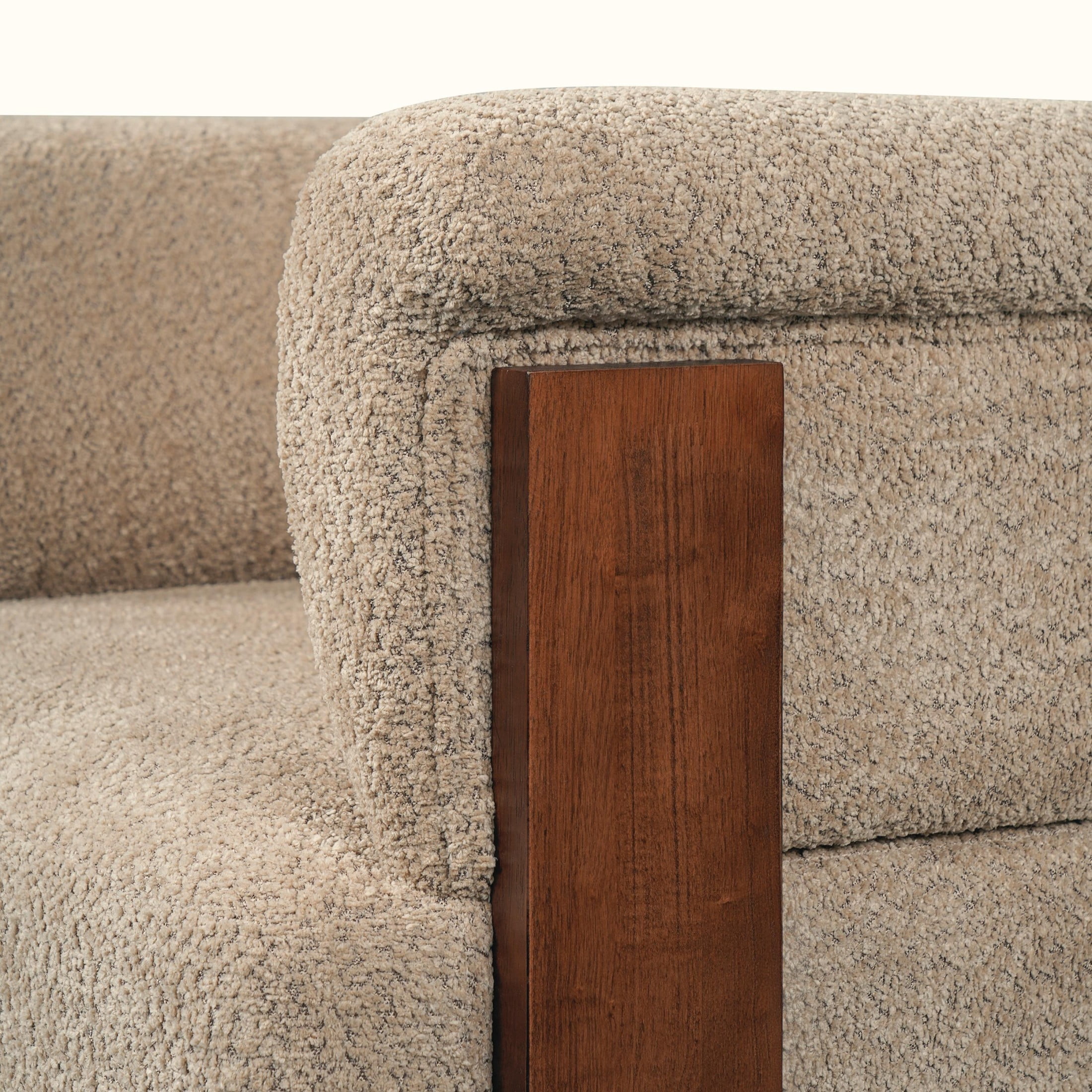 Christopher Knight Home Mid-Century Curved Upholstered Barrel Accent Chair with Wooden Legs, Brown, Set of 2