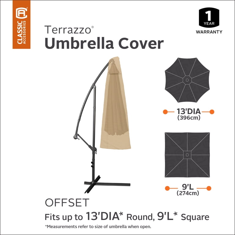 classic accessories terrazzo outdoor patio umbrella cover Classic Accessories Veranda™ Offset Patio Umbrella Canopy Cover