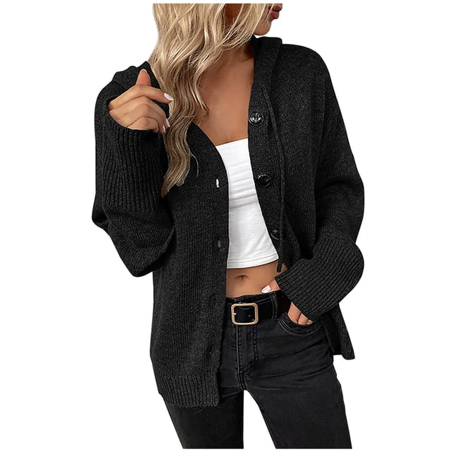 Cardigan for Women Lightweight Women Loose Dark Color Rope Knitting Cardigan Jacket