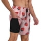 thumbnail image 2 of Fotbe Strawberries Traje de Baño para Hombre – Shorts de Natación de Secado Rápido con Forro y Bolsillos-Large, 2 of 6