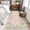 Cherry Pink Gray Green White, variant on Runner Rug 2 x 6 Ft, Pink Leaves Washable Non-Slip Floor Mat for Kitchen Hallway/Entryway, Green Summer Botanical Pastoral Long Kitchen Runner Area Rugs for Living Room, Low-Profile