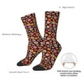 thumbnail image 4 of Fotbe 70s Groovy Hippie Retro Pattern Long Socks for Men & Women – Breathable & Stretchy Compression Socks, Ideal for Running, Travel, and Everyday Wear Size 5-11, 4 of 6