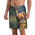 thumbnail image 2 of Fuzoiu Peaceful Deer Lily Pond Print Men's Beach Shorts,Men's Swim Trunks,Quick Dry Board Shorts with Pockets,Men's Bathing Suits for Surfing, Running, and Casual Wear-Large, 2 of 6