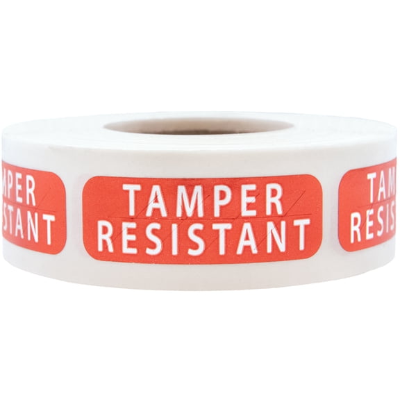 Tamper Resistant Labels | 0.5" x 1.5" Inch Rectangle | 500 Pack